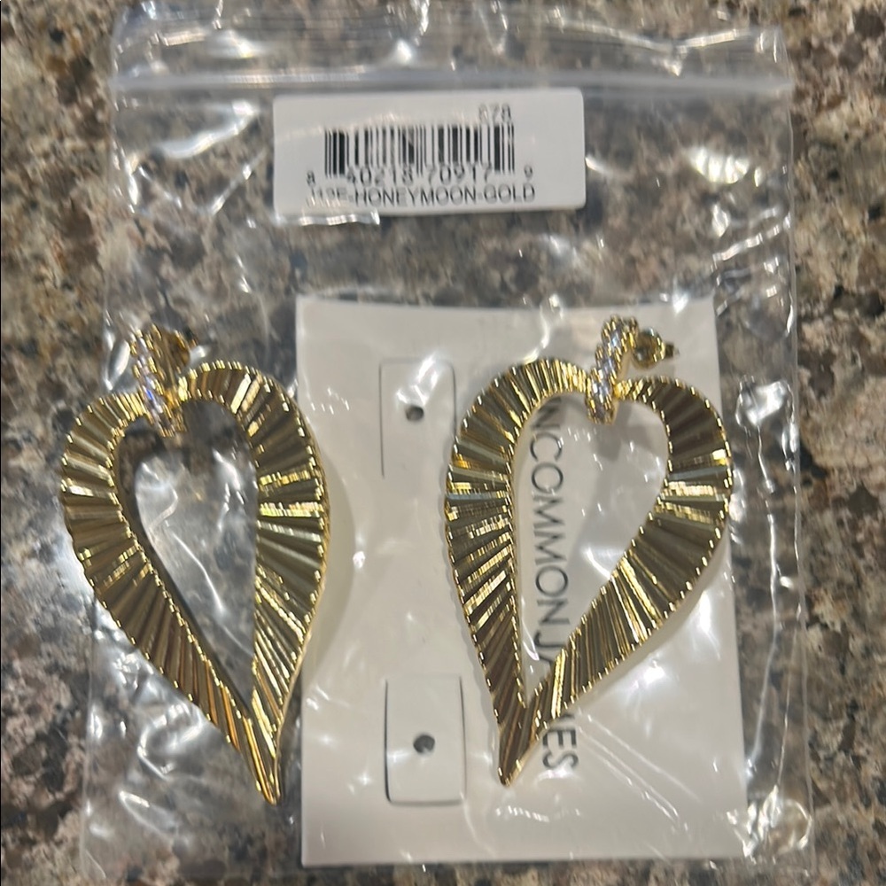 Gold Heart Earrings
